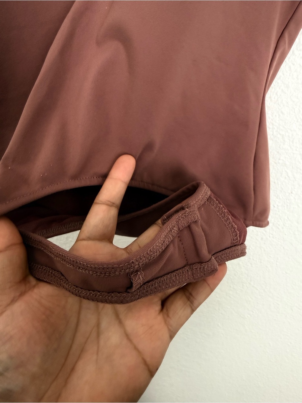Free People bodysuit size L  old rose Brown V-Neck Bodysuit - Picture 5 of 7